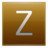 Letter Z gold